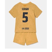Fotbalové Dres Barcelona Sergio Busquets #5 Dětské Venkovní 2022-23 Krátký Rukáv (+ trenýrky)